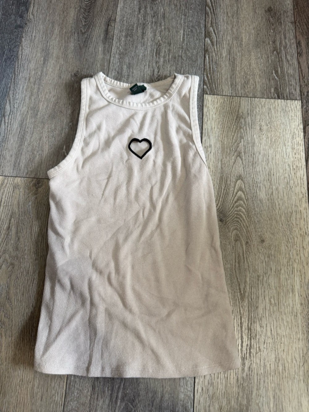 wild fable Cream Ribbed Scoop Neck Tank